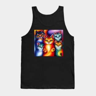 Colorful cats Tank Top